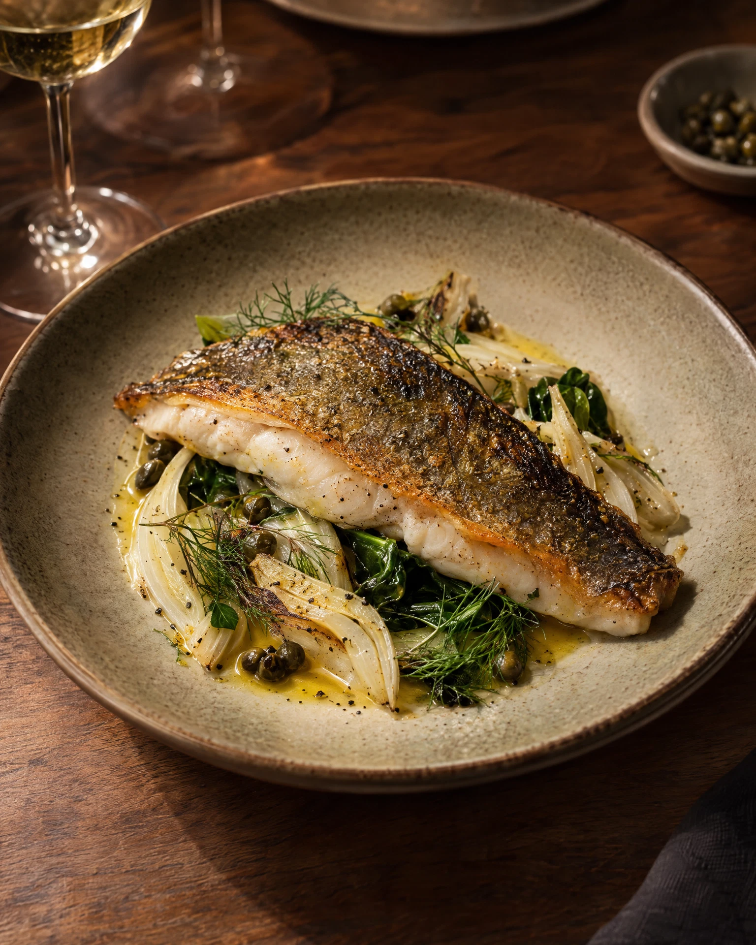 Pan-Seared Sea Bass